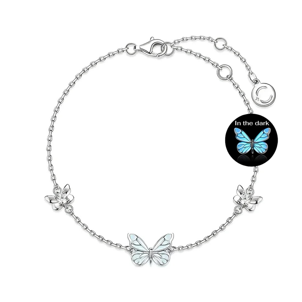 Luminous Aura Blue Butterfly Bracelet