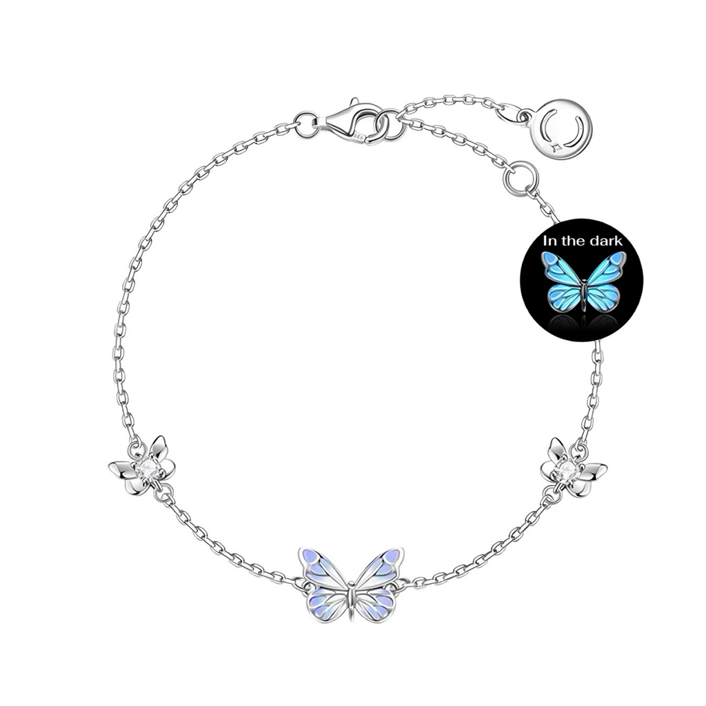 Luminous Aura Purple Butterfly Bracelet