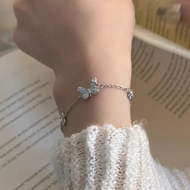Luminous Aura Blue Butterfly Bracelet