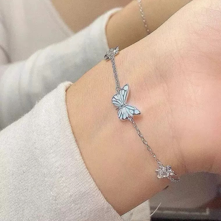 Luminous Aura Blue Butterfly Bracelet