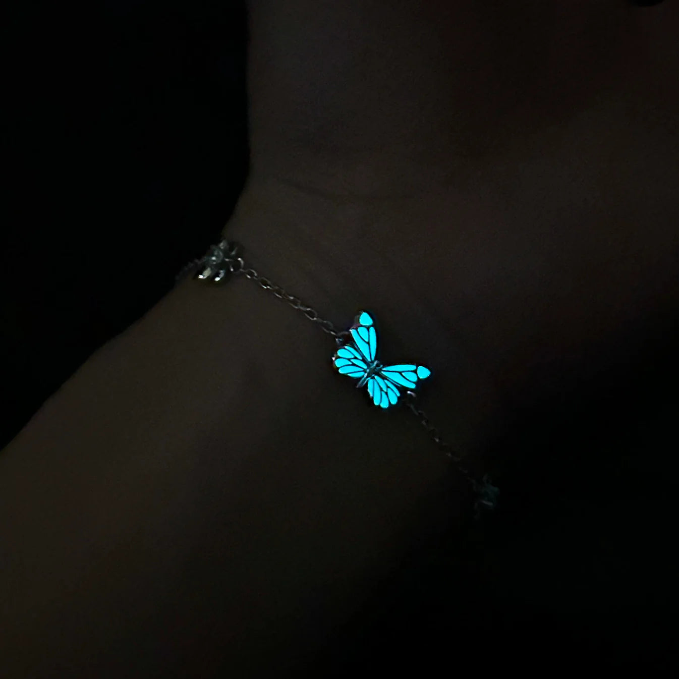 Luminous Aura Purple Butterfly Bracelet