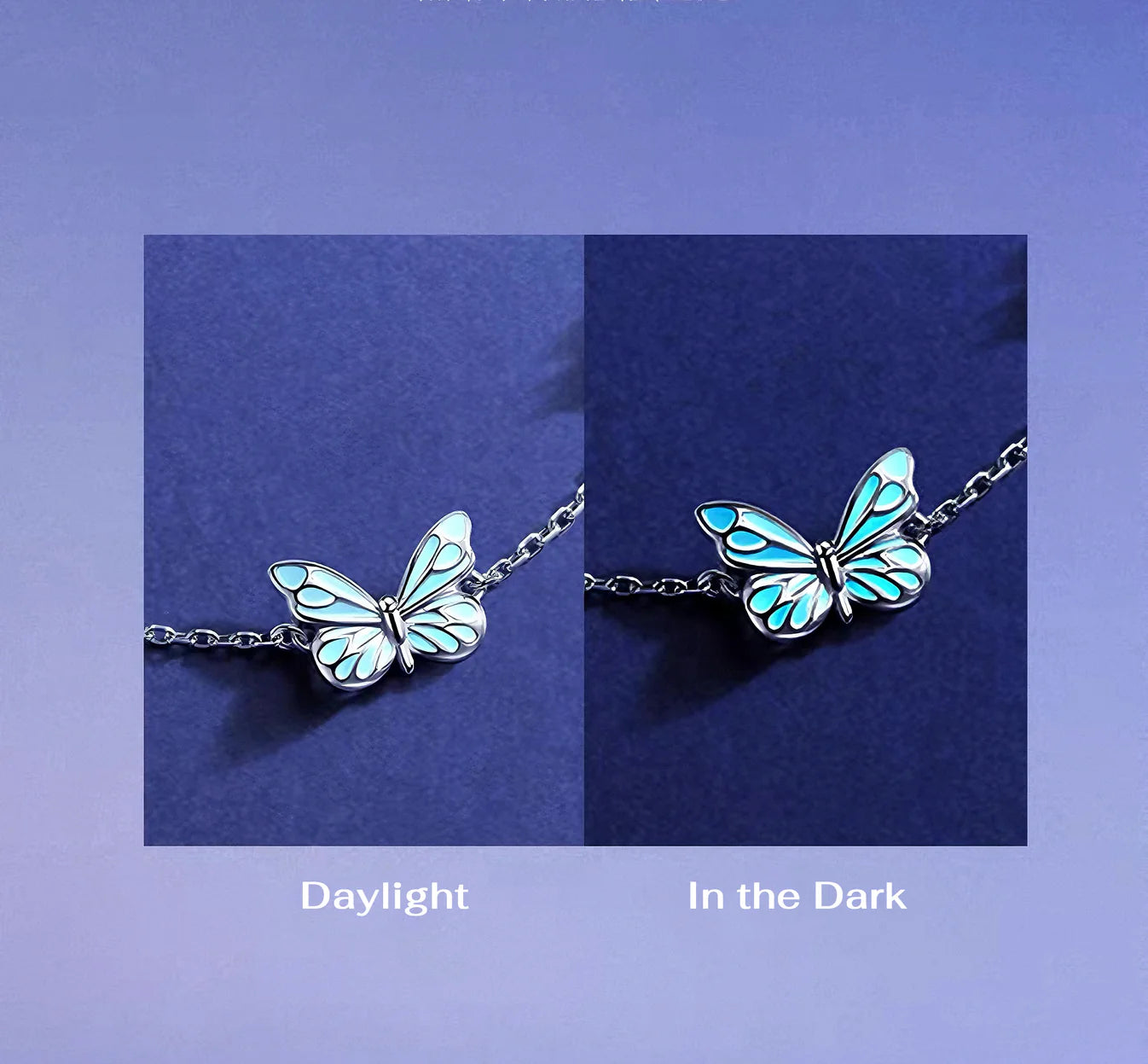 Luminous Aura Blue Butterfly Bracelet