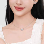 Luminous Aura Blue Butterfly Necklace