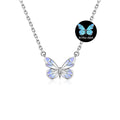Luminous Aura Purple Butterfly Necklace