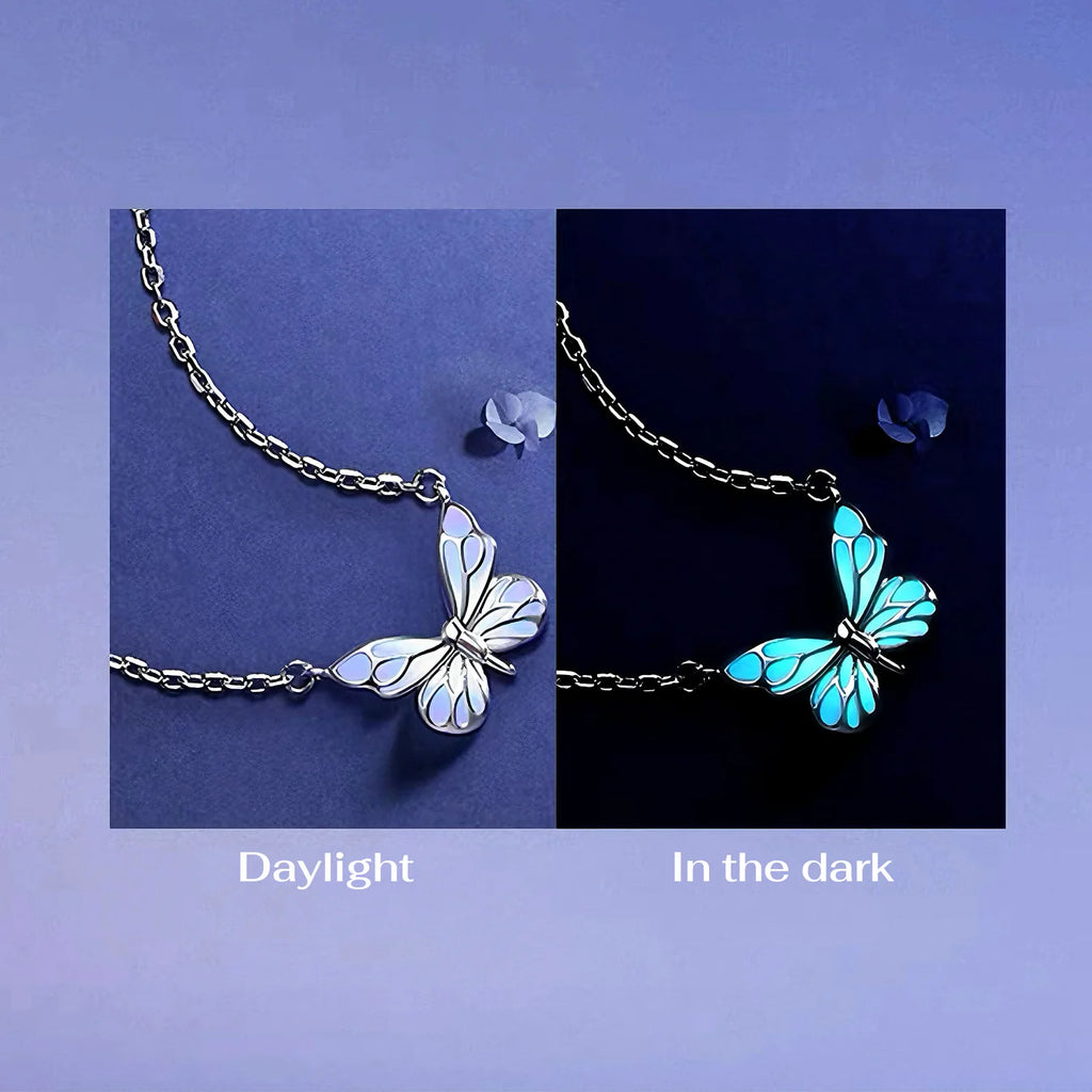 Luminous Aura Purple Butterfly Bracelet