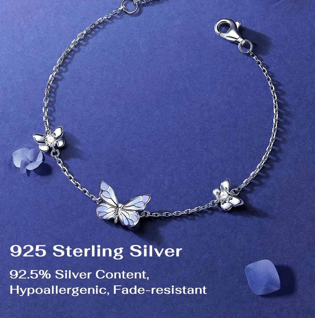 Luminous Aura Purple Butterfly Necklace